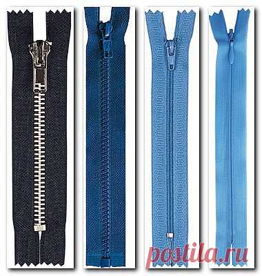 Типы и разновидности молний-застёжек.