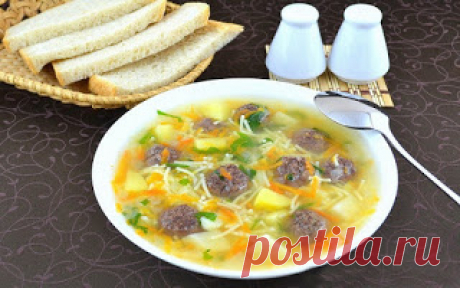 Самые вкусные рецепты: Сытный суп с мясными фрикадельками