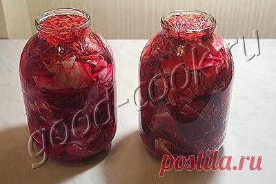 Хорошая кухня - капуста маринованная по-грузински. Кулинарная книга рецептов. Салаты, выпечка.