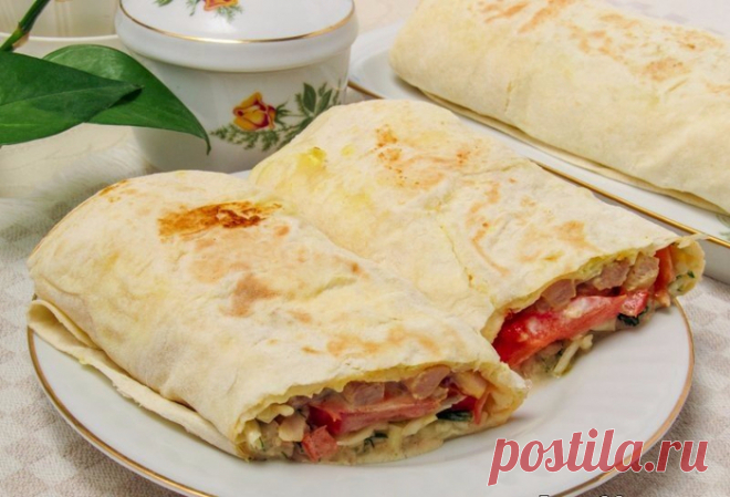 Сочная шаурма с курицей по-домашнему