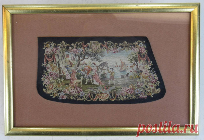вышитая вручную старинный вышивка Sleave манжеты одежда золото рамка гобелен | eBay