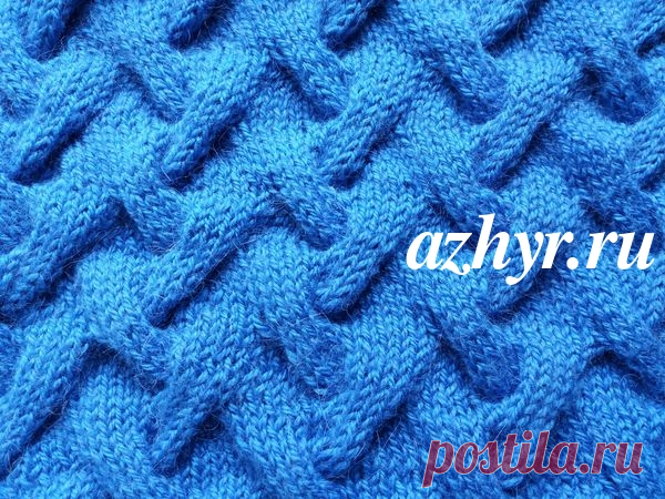 Узор спицами косы с тенью | АЖУР - схемы узоров