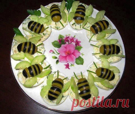ПЧЁЛКИ ПОЛОСАТЫЕ !!!  **Маслины, оливки, огурец.