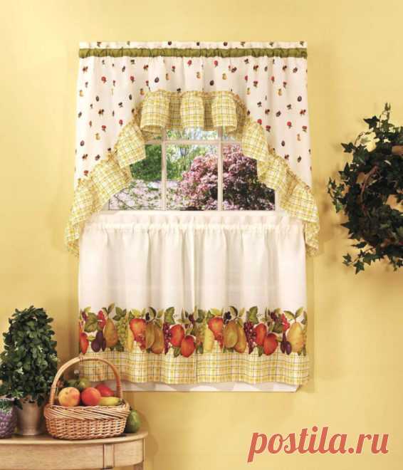 Шторы на кухню своими руками: фото