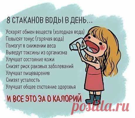8 стаканов воды в день