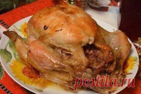 Курица, фаршированная гранатом и сыром — Женская страничка