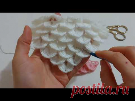 KOLAY MUHTEŞEM ÇEYİZLİK GELİN krokodil ÖRGÜ ŞAL crochet shawl pattern YAPIMI ~ şal örgü modelleri
