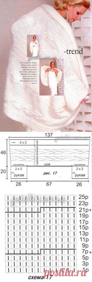 Для тех, кто вяжет. Белоснежная накидка | Домохозяйки