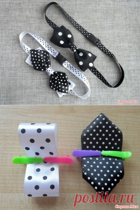 МК галстук-бабочка - Канзаши - Страна Мам