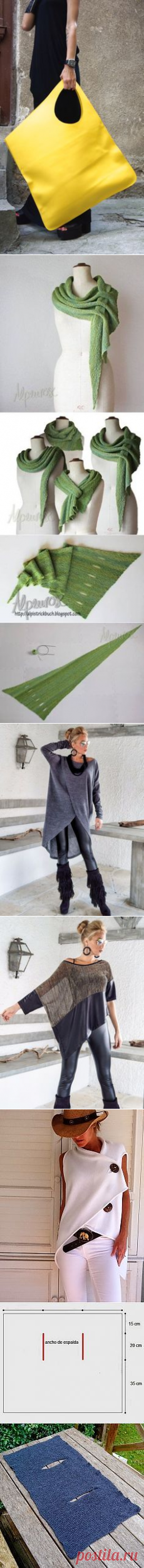 Оригинальный жилет из куска ткани. Выкройка | tete | Выкройка, Ткани и Советы