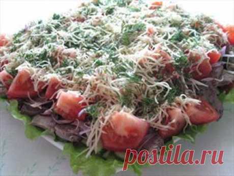 Слоеный салат с языком и сыром - праздничные рецепты с фото на e-salat.ru