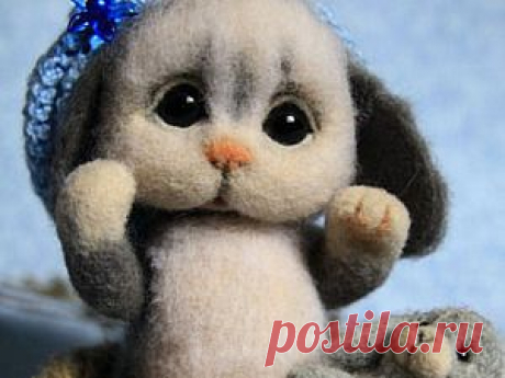 Валяем мордочку зайчика - Ярмарка Мастеров - ручная работа, handmade