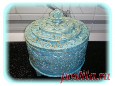 Мятная шкатулка из картона.Diy.