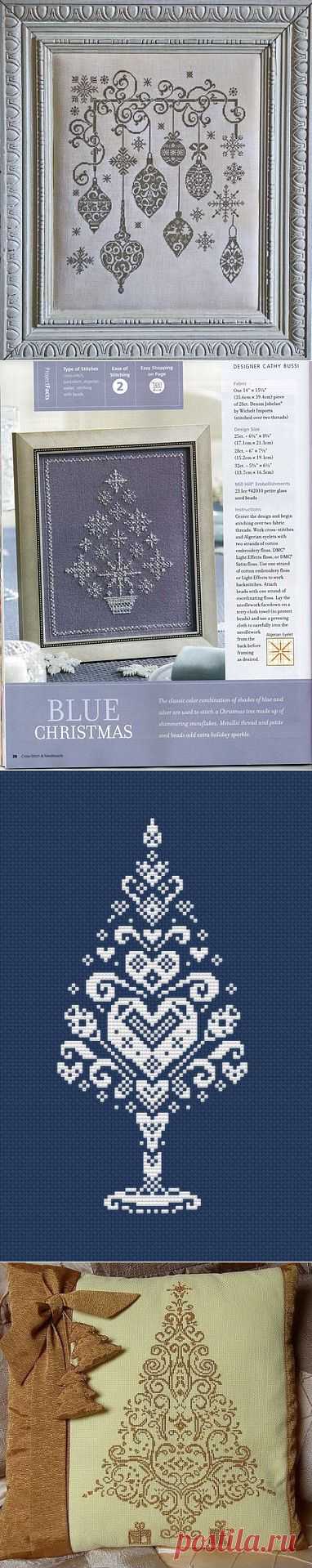 Схемы вышивки крестиком - ажурные узоры.