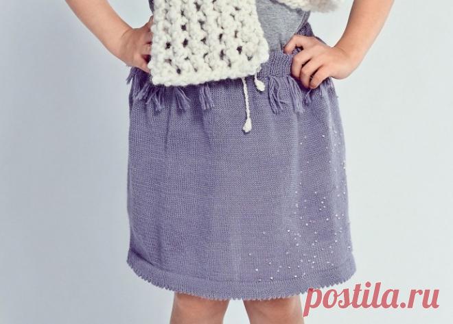Вязаная юбочка для девочки