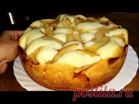Пышная шарлотка с яблоками в мультиварке - Рецепт - Выпечка