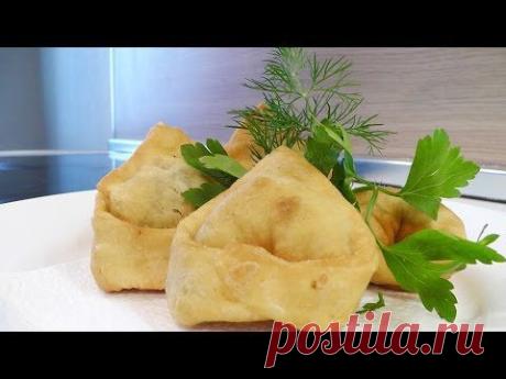 Жареные ушки с грибным фаршем и гречневой кашей. Великий пост - Простые рецепты Овкусе.ру