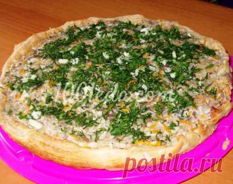 Вкусный пирог с грибами из слоеного теста: рецепт с пошаговым фото - Пироги с овощами, грибами от 1001 ЕДА