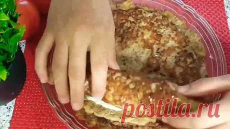 Рулетики из фарша и яиц