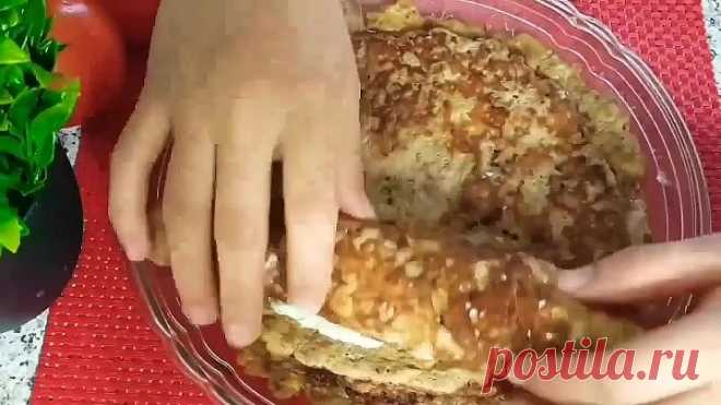 Рулетики из фарша и яиц