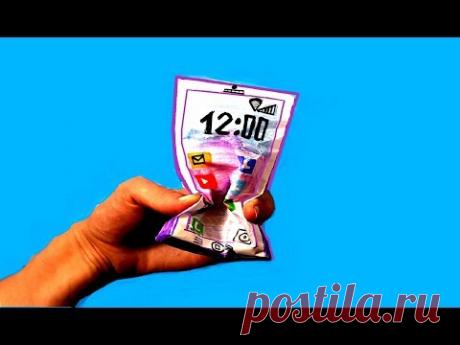 DIY СКВИШИ ТЕЛЕФОН из бумаги и губки/ Антистресс игрушки своими руками...