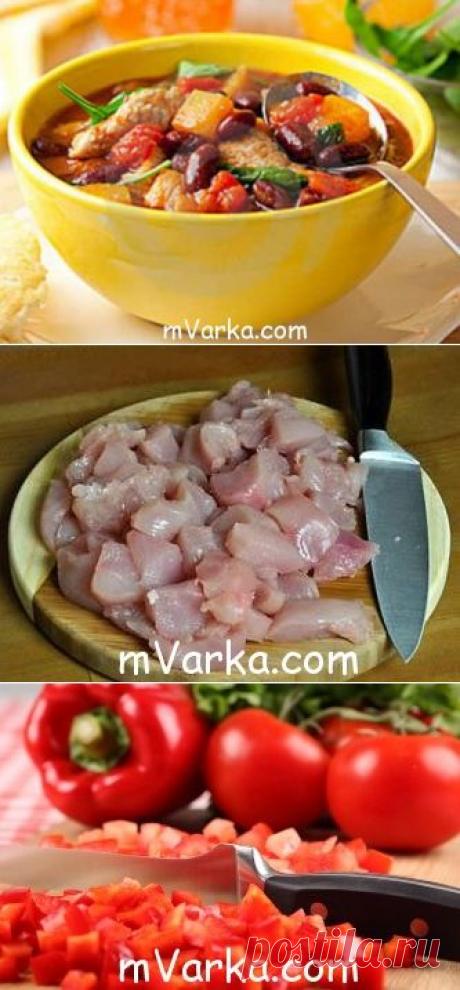 Овощное рагу с фасолью в мультиварке