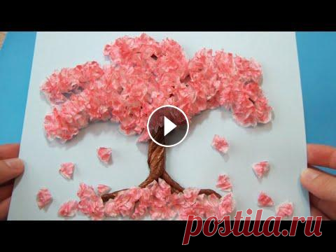 Поделка на 8 марта (Сакура) | Поделка для мамы или бабушки Поделку на 8 марта ждут и мамы, и бабушки от своих любимых деток и внуков. Давайте сделаем им в подарок цветущую Сакуру! Такая поделка обязательно под...