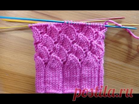 Strickmuster "Fischschuppen " in Runden