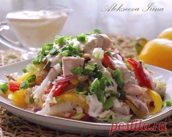 >Салат "Курочка-Снегурочка" сохранит фигурочку!