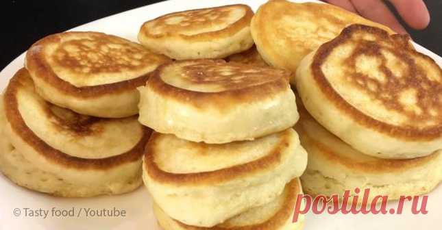 Рецепт пышных оладий, которые не опадают Получаются вкусные и пышные оладьи.
