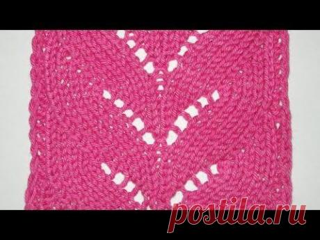 Ажурный узор &quot;Листики&quot; - YouTube