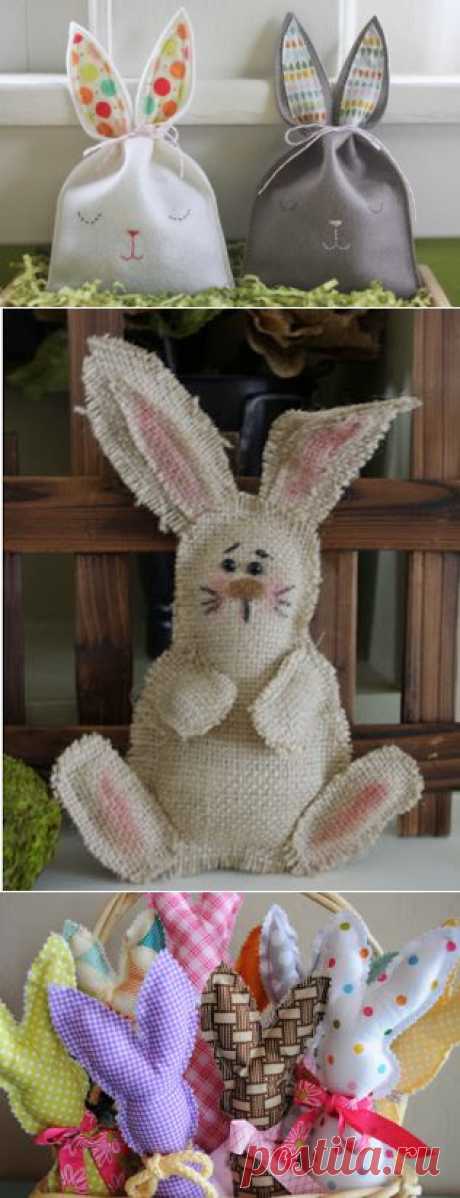 Шьем оригинальных зайчиков на Пасху. Схемки прилагаются