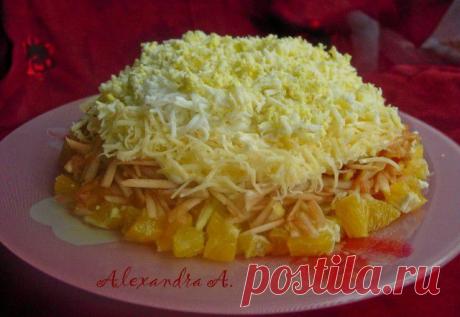 Кисло-сладкий салат из апельсинов