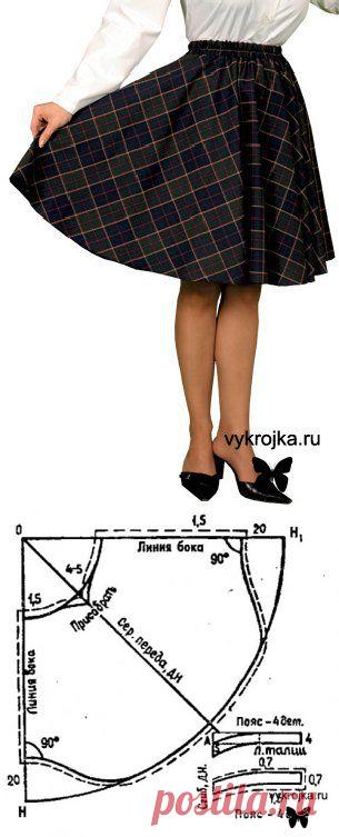 Выкройка юбки-солнце &raquo; Бесплатные выкройки одежды, игрушек на выкройка.ру Страница 0