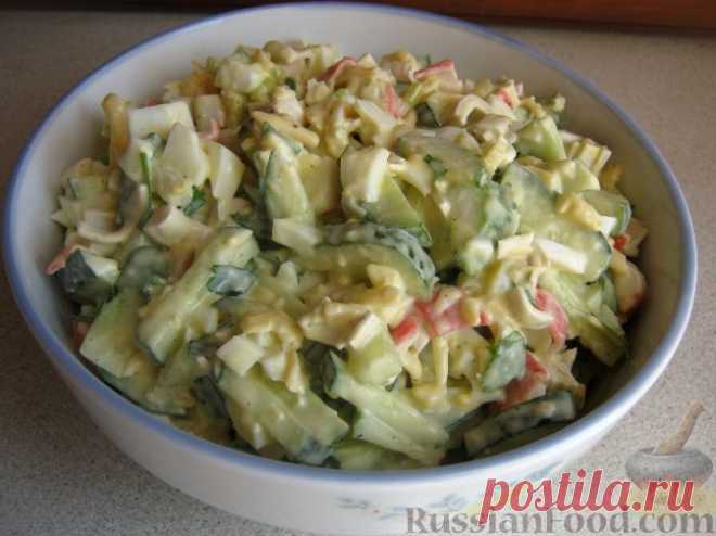 Салат "Загадочный" с крабовыми палочками на RussianFood.com