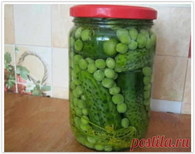 Красивый и вкусный супер-салат «Оливье» - огурцы вместе с зеленым горошком в одной банке