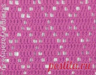 Узор крючком: плотный узор крючком 