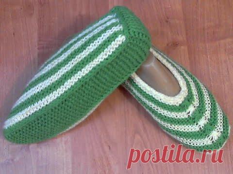 Следки двумя спицами. Без шва. Очень простые в исполнении.