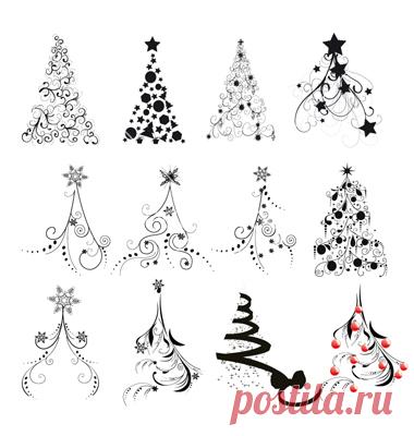 Christmas tree designs vector by lindwa - Image #307621 - VectorStock