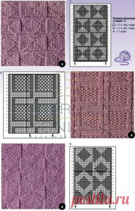 Узоры из лицевых и изнаночных петель: потрясающее разнообразие