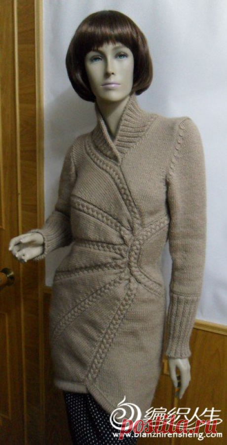 Необычное платье спицами | Handmade12