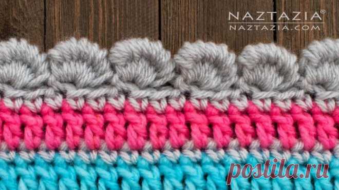 Оригинальная кайма Bullion Stitch Border крючком. Видео МК. / Naztazia ®