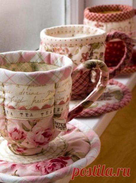 Текстильная посуда для чайных пакетиков. Выкройки - Для уюта в доме