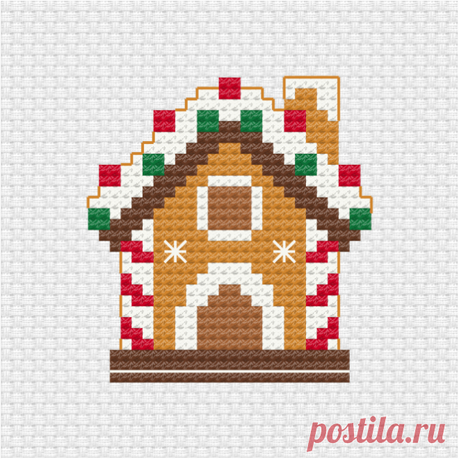 Patrón punto de cruz casa de jengibre - Ringcat Design