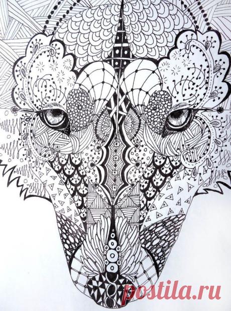 Зентангл (zentangle) - арт~картинки для творчества.
