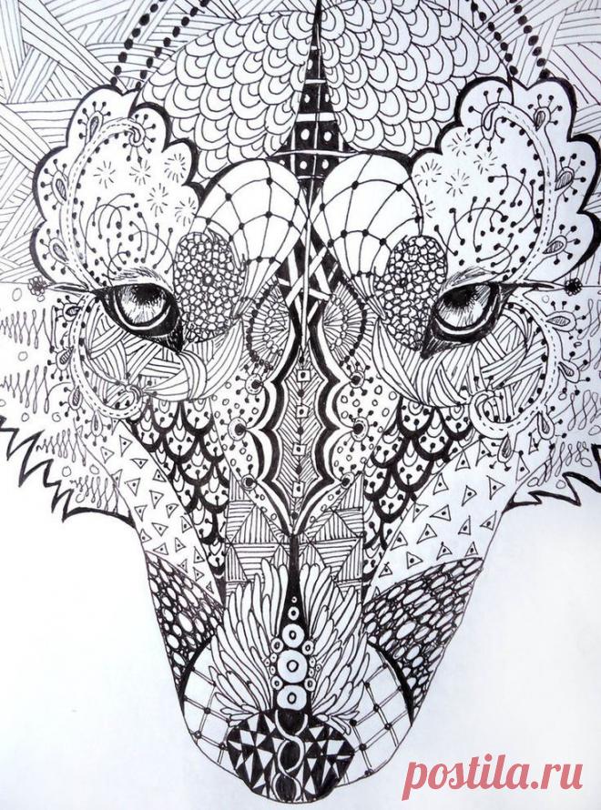 Зентангл (zentangle) - арт~картинки для творчества.
