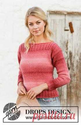 Джемпер Малиновый взрыв Супер простая в работе модель женского свитера, связанного из разноцветной пряжи на спицах 6 мм. Вязание деталей переда и спинки...