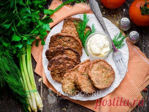 Оладьи из куриной печени с рисовой мукой