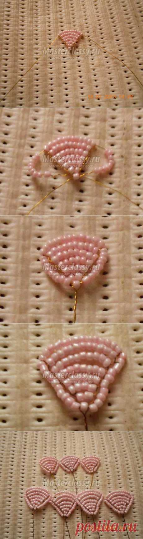 Бисероплетение цветов. Розы из бисера. Мастер класс с пошаговым фото
