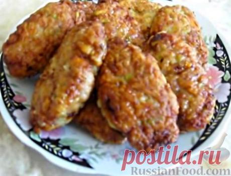Рецепт: Мясные котлеты с кабачками на RussianFood.com